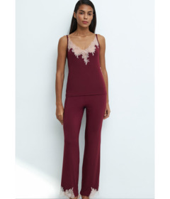 Жіноча піжама Effetto 03163/1P бордо