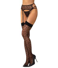 Панчохи з поясом Obsessive Isinne Stockings